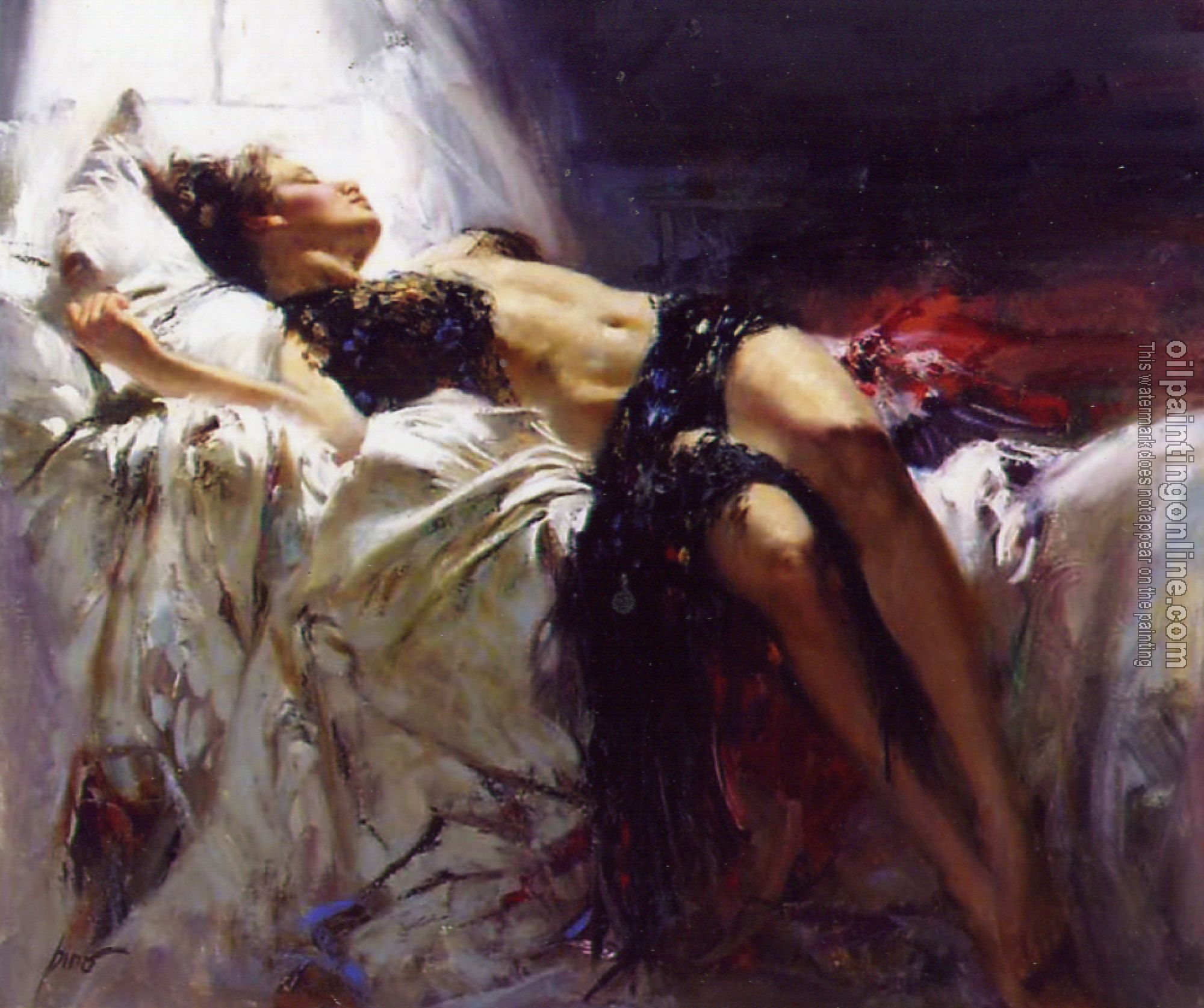 Pino Daeni - Impression oil painting.